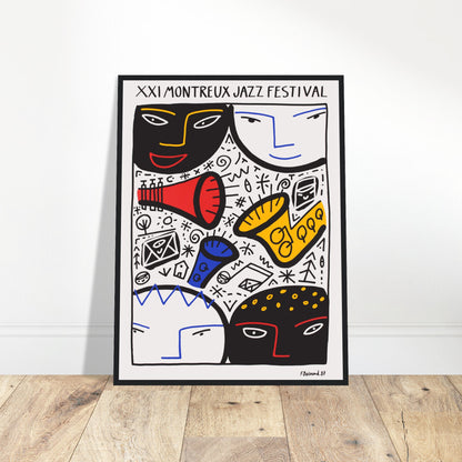 Celebrate the legendary Montreux 1987 Jazz Festival with this vintage poster. A perfect piece of musical history and iconic wall art. Shop now!