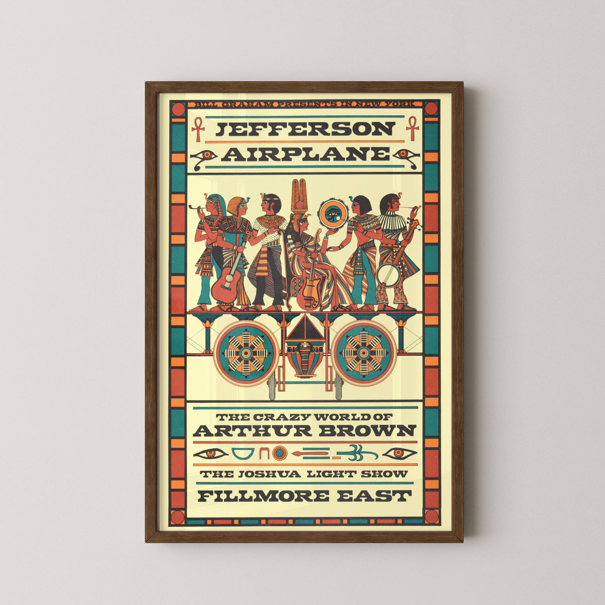 jefferson airplane egyptian – darkwood frame mockup