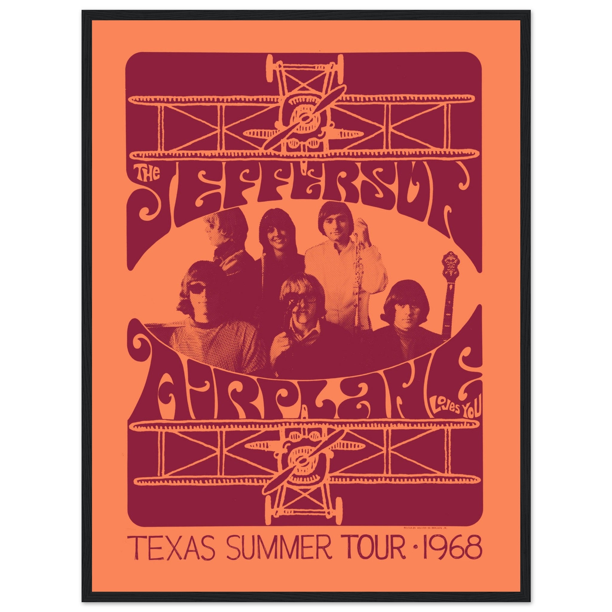 Iconic Jefferson Airplane vintage poster, celebrating the legendary psychedelic rock band. Perfect for collectors & music fans. Shop now!