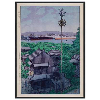 Shin-Hanga wall art print by Kasamatsu Shirō, featuring the artist’s signature and seal in a faithful reproduction of the 1950s edition.