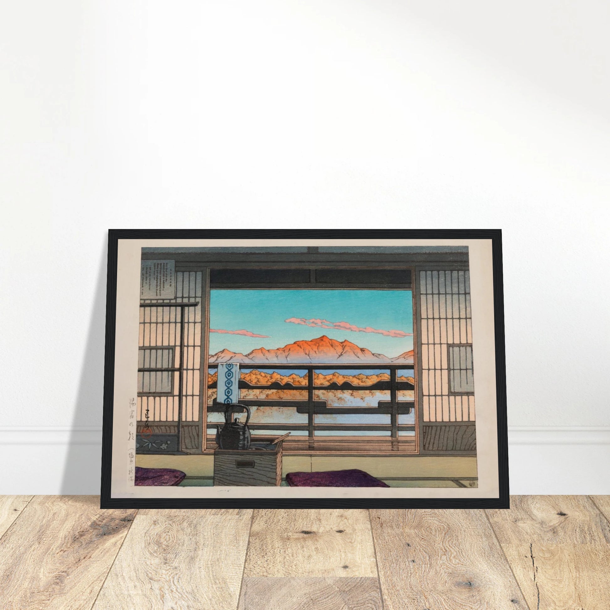 This high-quality reproduction poster of Morning at the Arayu Baths by Kawase Hasui (1883–1957) captures the quiet charm of everyday life in early 20th-century Japan. A master of the Shin-Hanga movement, Hasui is known for his atmospheric landscapes and poetic use of light, and this print is no exception. The scene evokes a tranquil morning near the famous Arayu hot springs, rendered in soft tones and elegant composition. A perfect piece for Japanese art collectors, lovers of traditional culture, or those c