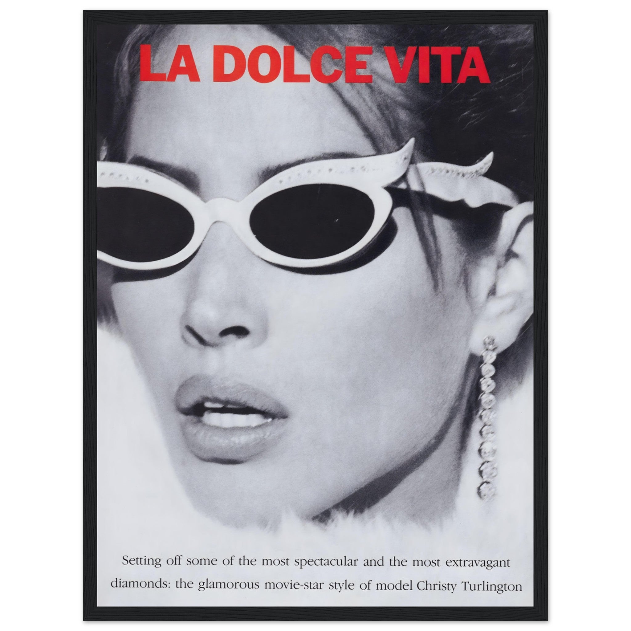 Celebrate the classic 1960 film La Dolce Vita with this vintage poster, capturing the essence of Italian cinema. Featuring iconic imagery from the film, this classic Italian film art print brings the glamour and sophistication of Rome to your home. Perfect for film enthusiasts and collectors, this La Dolce Vita poster is a must-have for anyone passionate about cinematic history and Italian culture. Shop now to own this timeless piece and add a touch of vintage elegance to your decor.