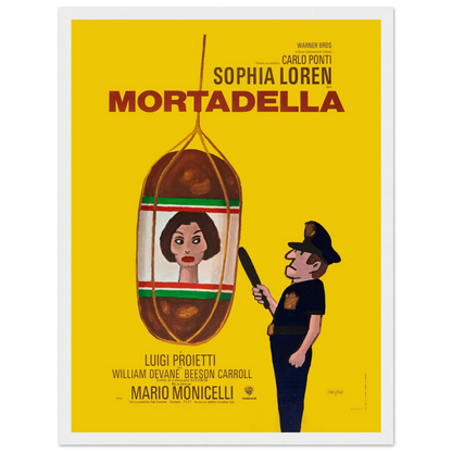 1971 Lady Liberty (Mortadella) poster featuring Sophia Loren, a collectible piece of Italian film history and international cinema art.