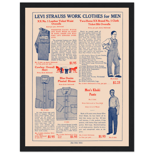 Step back in time with this Levi’s vintage advertisement poster, showcasing the iconic denim brand’s timeless style and heritage. Featuring classic retro graphics and bold typography, this vintage Levi’s print is perfect for fashion lovers, collectors, and fans of Americana culture. Ideal for decorating bedrooms, boutiques, or vintage-inspired spaces, this classic Levi’s wall art captures the spirit of rugged individuality and timeless denim fashion.