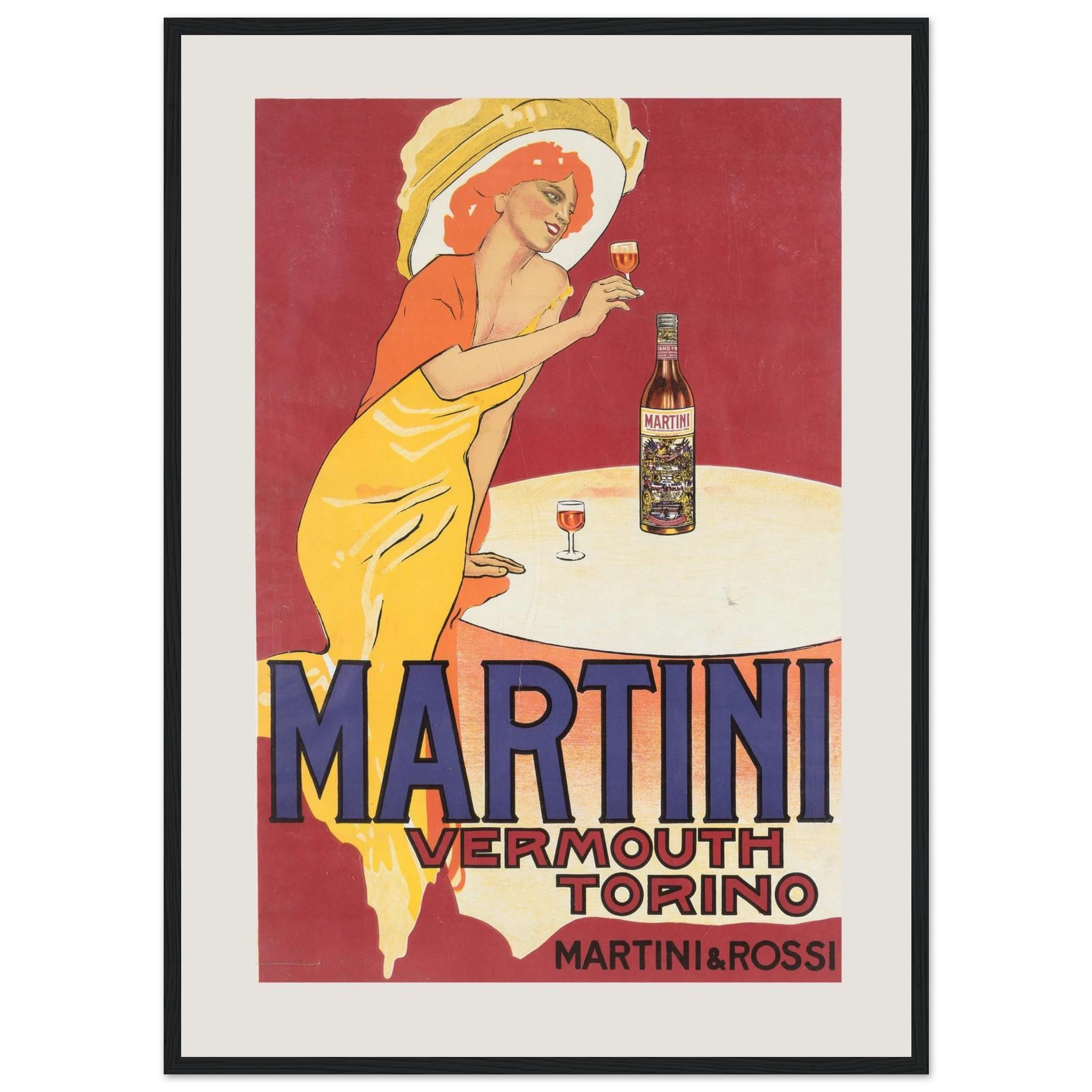 Retro wall art print of Martini & Rossi Vermouth, a stylish homage to Italy’s iconic aperitif culture and vintage drink advertising.
