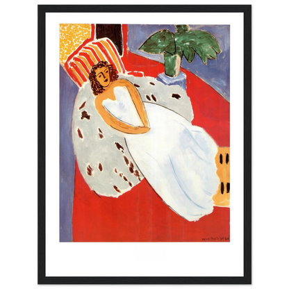 This high-quality reproduction of Femme en blanc (Woman in White) by Henri Matisse highlights the artist’s refined approach to portraiture and color balance. Painted in his signature style, the work features a seated woman in white set against a richly patterned background, combining serenity, strength, and compositional harmony. This poster print is produced on archival-quality paper, making it ideal wall art for collectors, Francophile interiors, or lovers of French modernist portraiture. Whether displaye