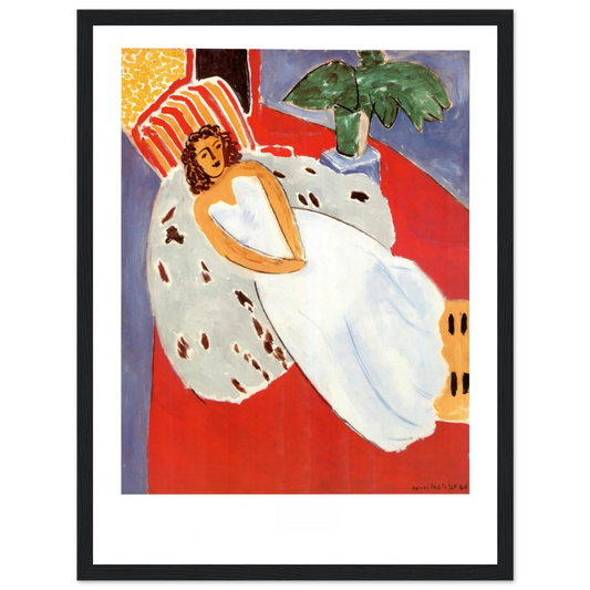 This high-quality reproduction of Femme en blanc (Woman in White) by Henri Matisse highlights the artist’s refined approach to portraiture and color balance. Painted in his signature style, the work features a seated woman in white set against a richly patterned background, combining serenity, strength, and compositional harmony. This poster print is produced on archival-quality paper, making it ideal wall art for collectors, Francophile interiors, or lovers of French modernist portraiture. Whether displaye