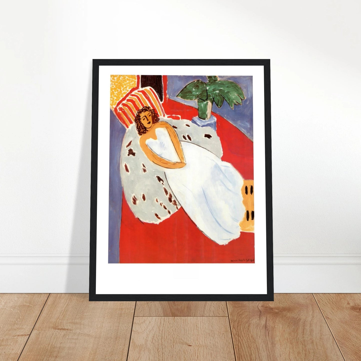 This high-quality reproduction of Femme en blanc (Woman in White) by Henri Matisse highlights the artist’s refined approach to portraiture and color balance. Painted in his signature style, the work features a seated woman in white set against a richly patterned background, combining serenity, strength, and compositional harmony. This poster print is produced on archival-quality paper, making it ideal wall art for collectors, Francophile interiors, or lovers of French modernist portraiture. Whether displaye