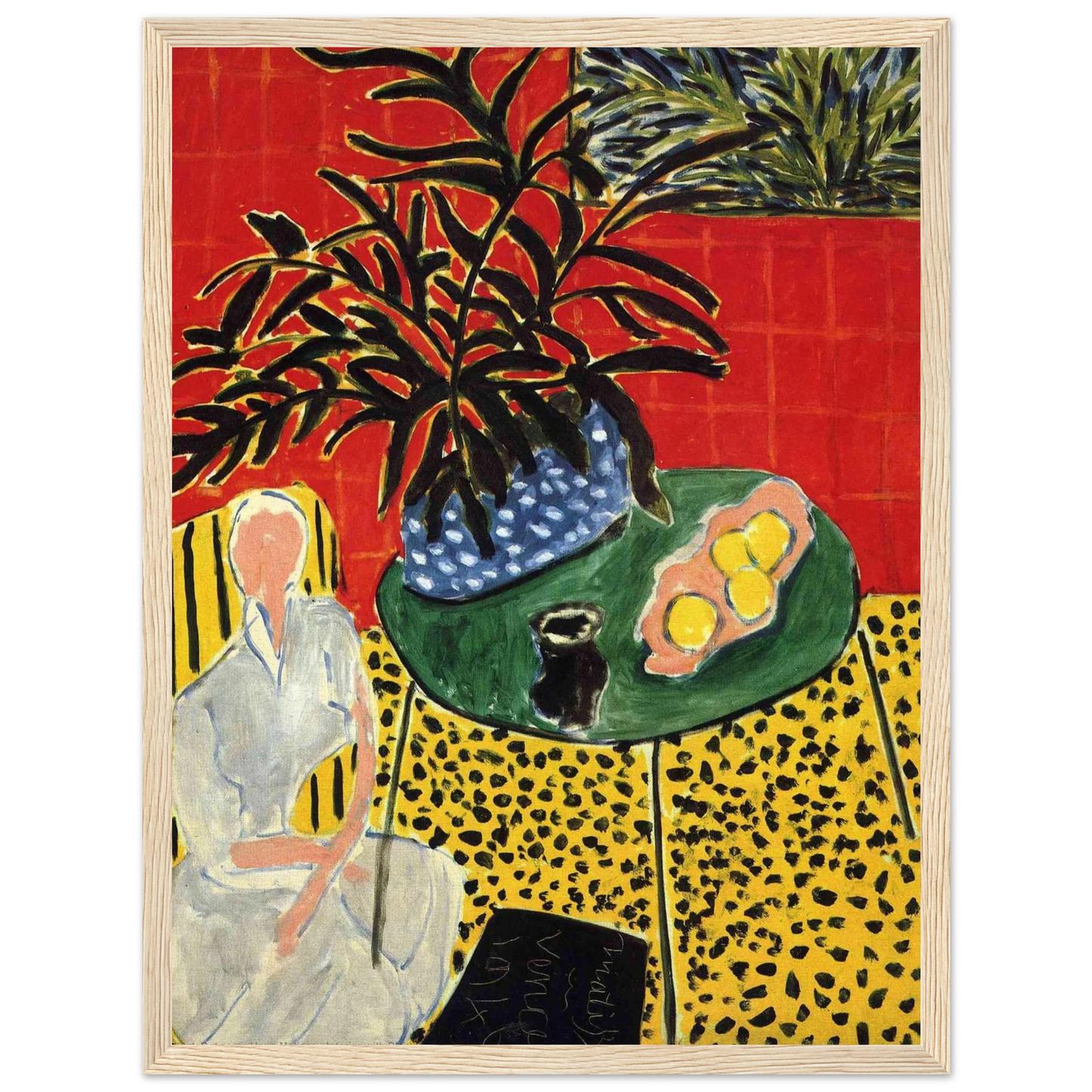 Cut-out style artwork Interior with Black Fern by Henri Matisse, reproduced as a fine art print for modern spaces and creative interiors.