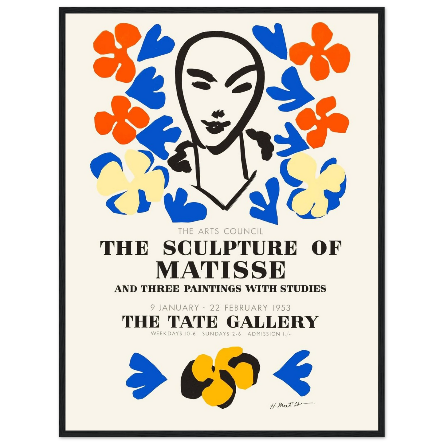 Wall art print of The Sculpture of Matisse Tate Gallery poster, ideal for modern interiors and fans of 20th-century French modernism.