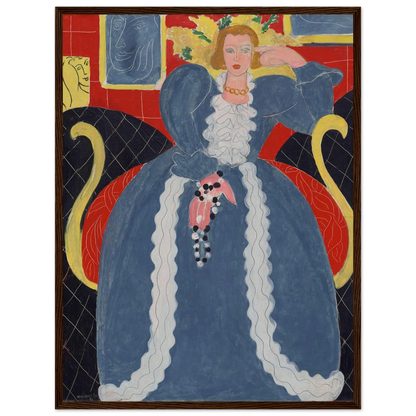 French modernist portrait Woman in Blue (1937) by Henri Matisse, reproduced as an archival-quality fine art print for collectors.