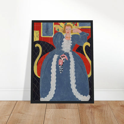 This high-quality reproduction of Woman in Blue (Femme en bleu, 1937) by Henri Matisse captures the elegance and color mastery of one of his most refined portrait compositions. Featuring a seated woman against a richly patterned blue backdrop, the painting expresses balance, simplicity, and confidence through bold shapes and vivid contrast. Printed on archival-grade paper, this poster print makes stunning wall art for modern homes, artful interiors, or mid-century-inspired spaces. Whether you're a fan of Fr