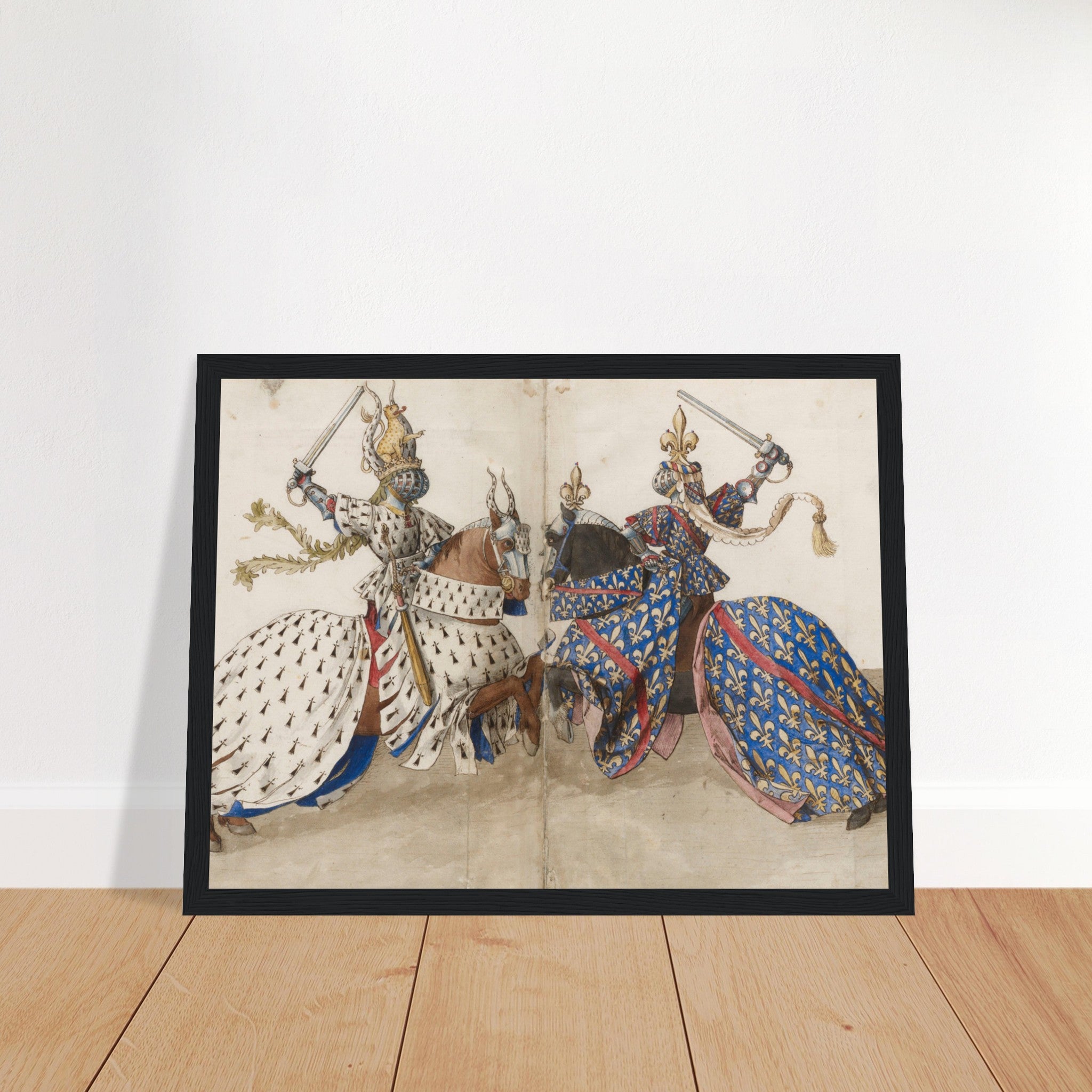 Step into the age of chivalry and honor with this Knight Duel poster, showcasing two armored knights engaged in fierce combat. Inspired by medieval tournaments, historic sword fights, and European battle culture, this medieval wall art is perfect for history enthusiasts, collectors of knight memorabilia, and fans of medieval warfare. Whether displayed in a study, game room, or castle-themed decor, this historical combat print brings the spirit of valor, honor, and legendary duels into your space. Order now 