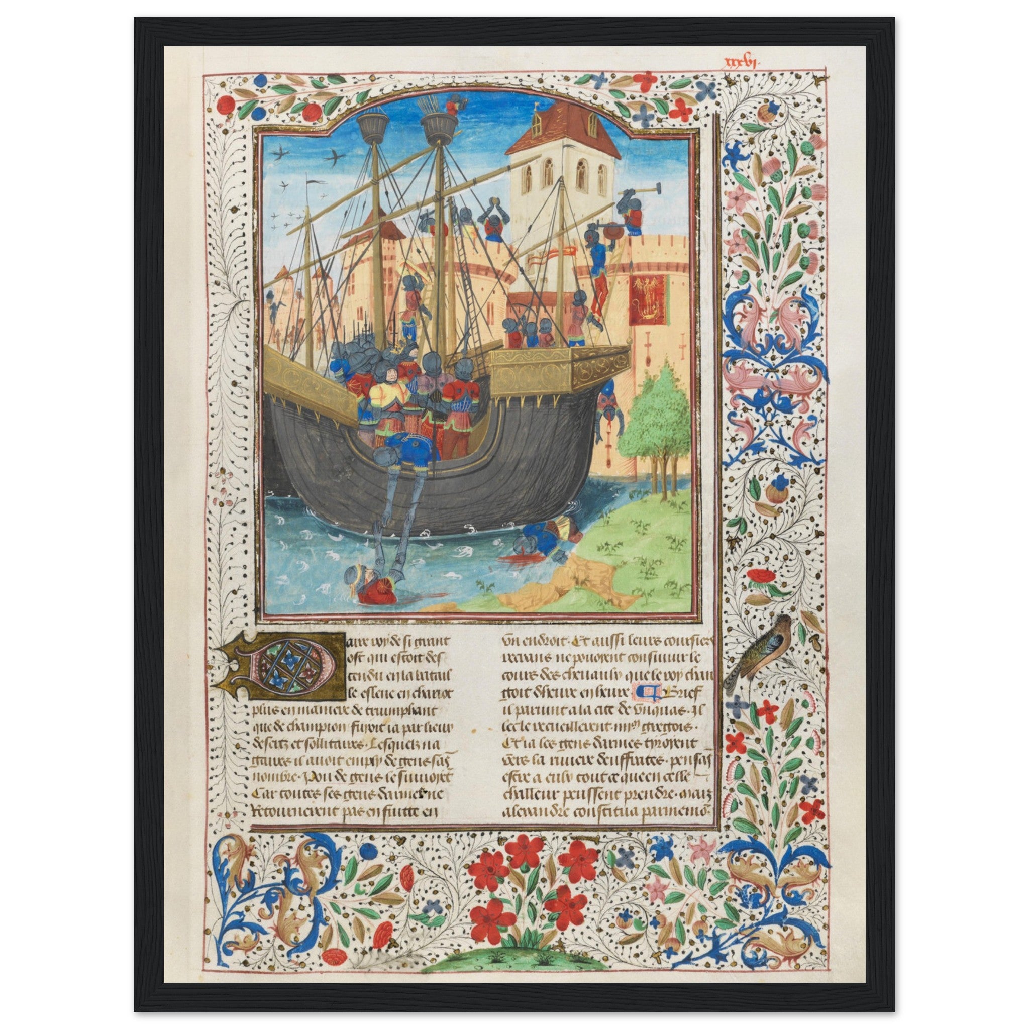Stunning Medieval Siege poster featuring historical battle scenes. Perfect for history buffs, collectors, and lovers of medieval warfare and castle sieges.