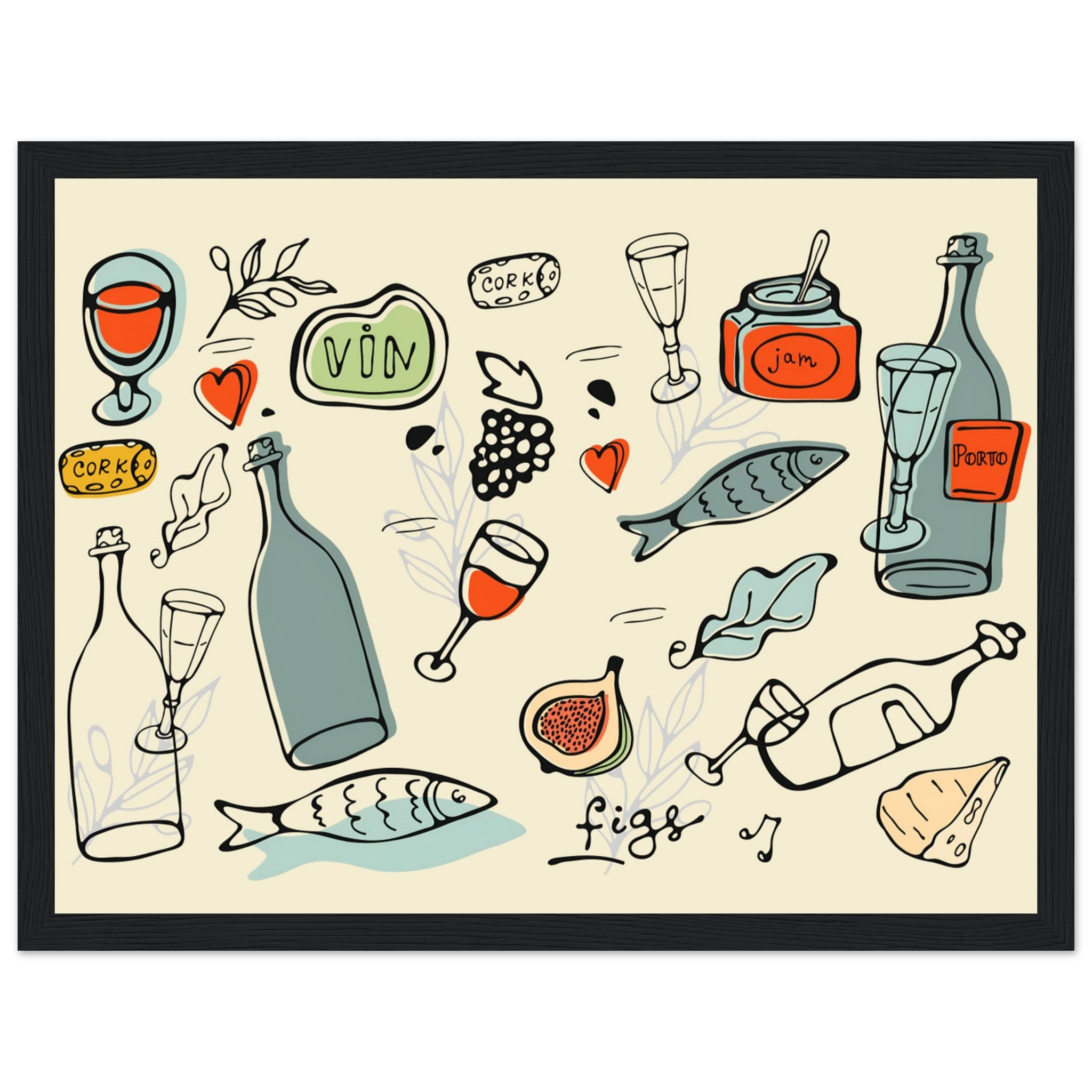 Indulge in the rich flavors of the Mediterranean with this vintage wine and cheese poster. Featuring traditional Portuguese art, this wall print beautifully captures the essence of Mediterranean dining, showcasing wine and cheese in a rustic, timeless design. Ideal for those who love culinary art, foodie decor, or want to bring a Mediterranean vibe into their kitchen or dining room. Whether you're decorating your home, restaurant, or bar, this piece is a perfect way to celebrate Mediterranean culture and ad