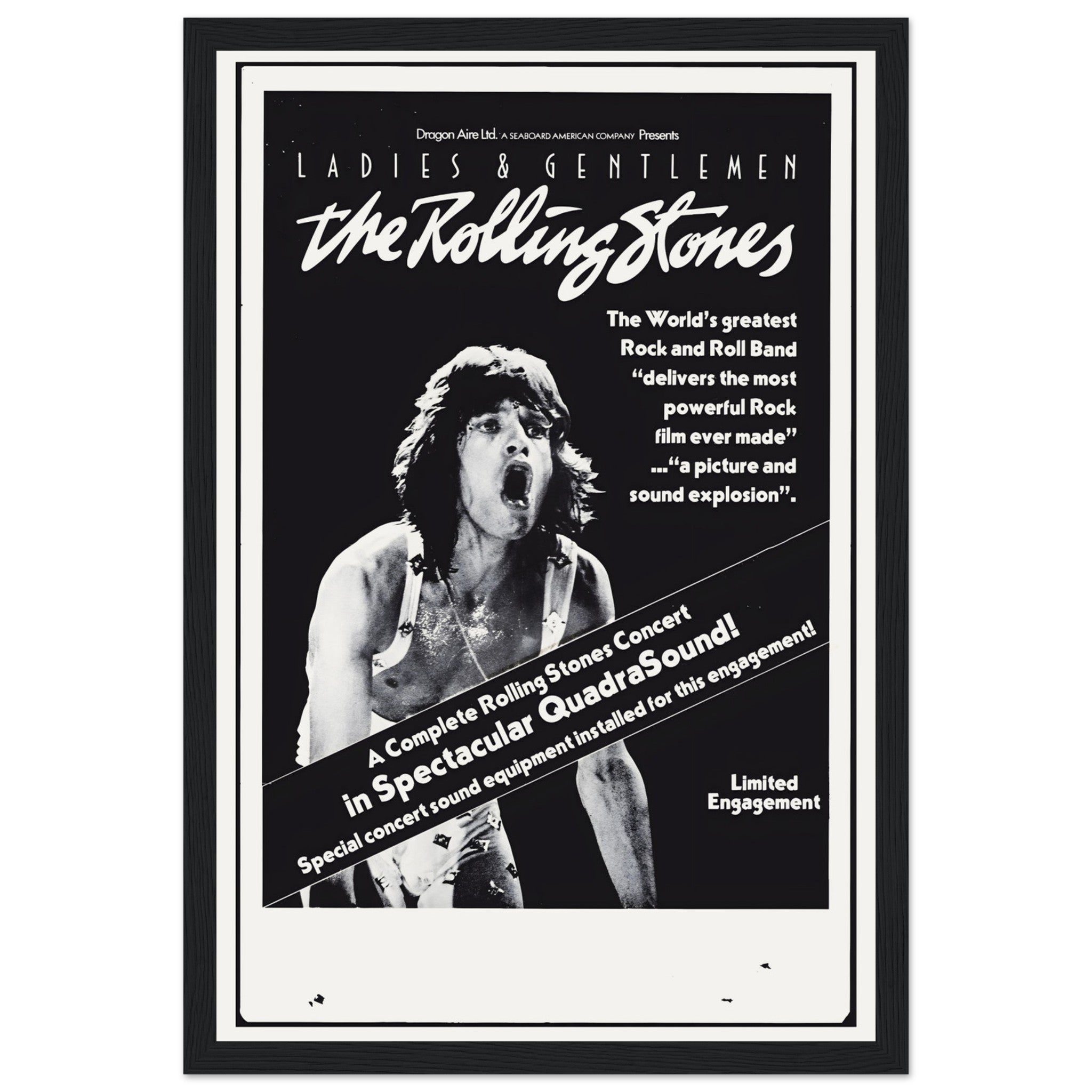 Celebrate Mick Jagger and The Rolling Stones with this vintage poster. A must-have for fans of rock music and collectors. Shop now for iconic art!