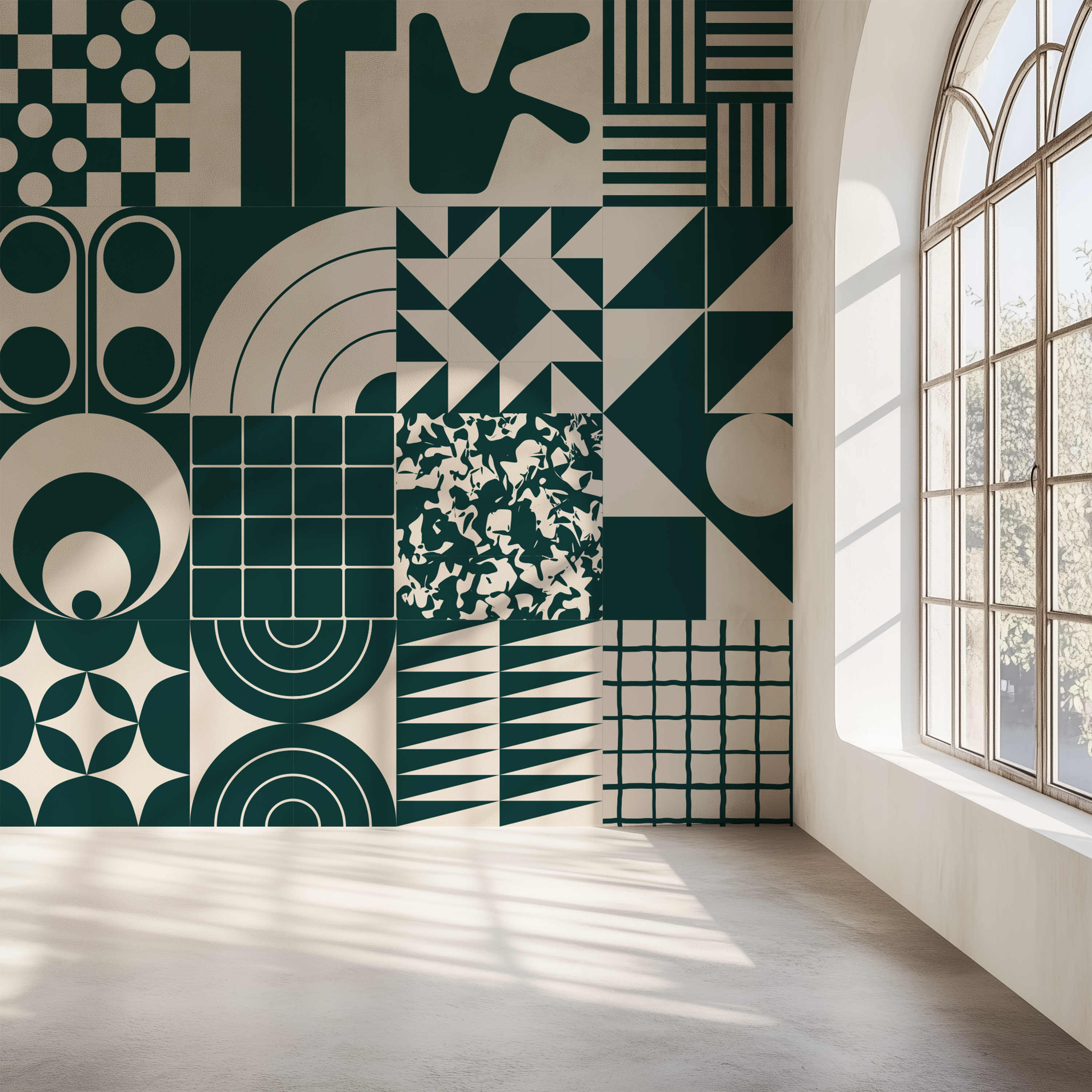Modern geometric wallpaper pattern, abstract wall covering, Scandinavian wallpaper, minimalist wallpaper, removable wallpaper, luxury wall mural
