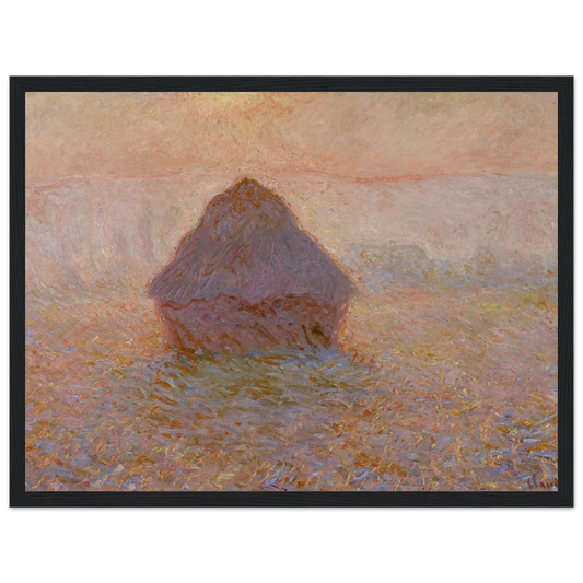 This high-quality reproduction of Grainstack, Sun in the Mist (1891) brings to life one of Claude Monet’s most iconic and atmospheric Impressionist works. Part of his famous Haystacks series, this piece captures the soft morning light and hazy ambience of rural France with exquisite subtlety. With its golden hues, diffused sun, and layered brushwork, it’s a timeless expression of Monet’s mastery over light and mood. Ideal for fine art collectors, Impressionism fans, or those seeking elegant and classic home