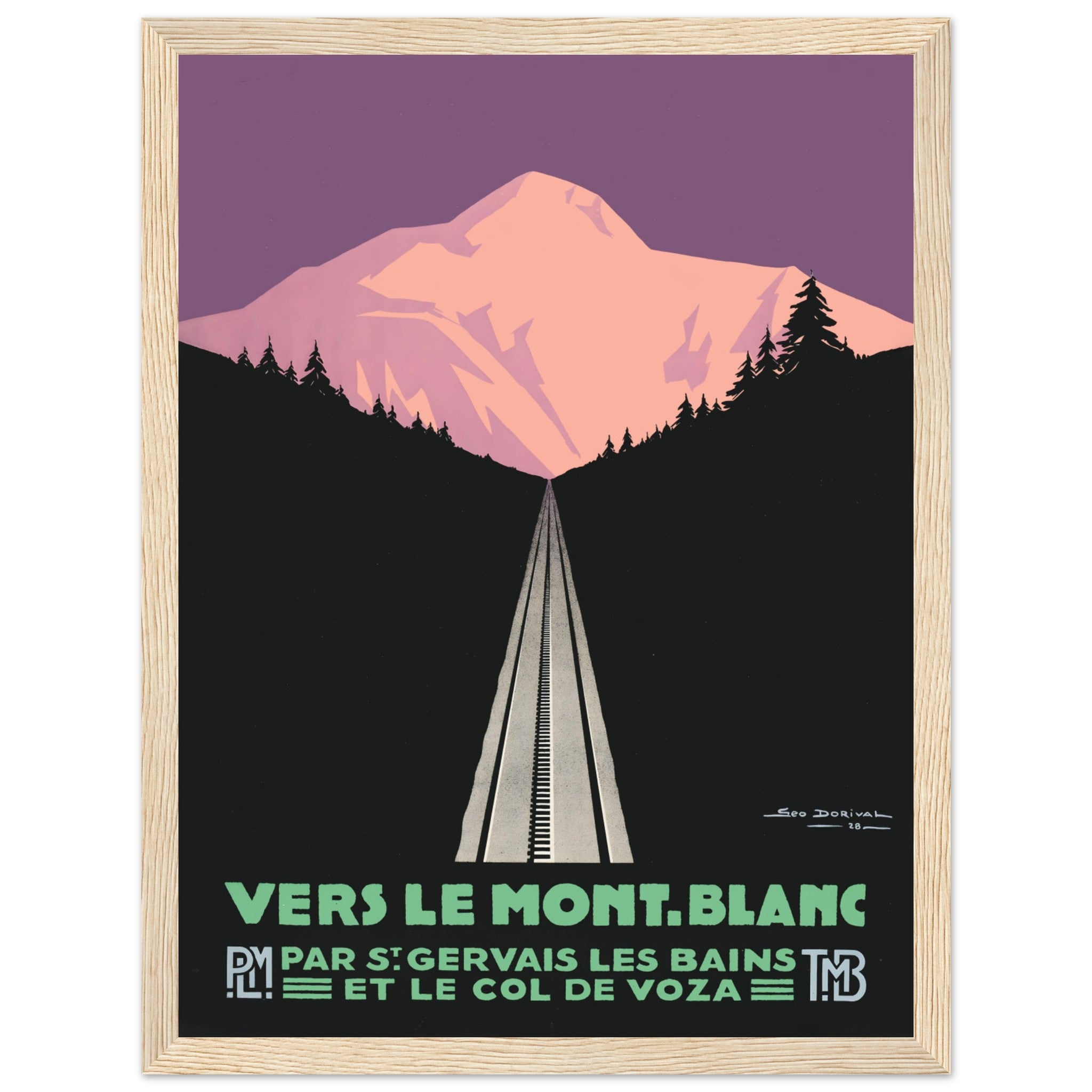 Stunning Mont Blanc vintage poster, celebrating the majestic Alpine mountain. Perfect for nature lovers & adventure enthusiasts. Shop now!