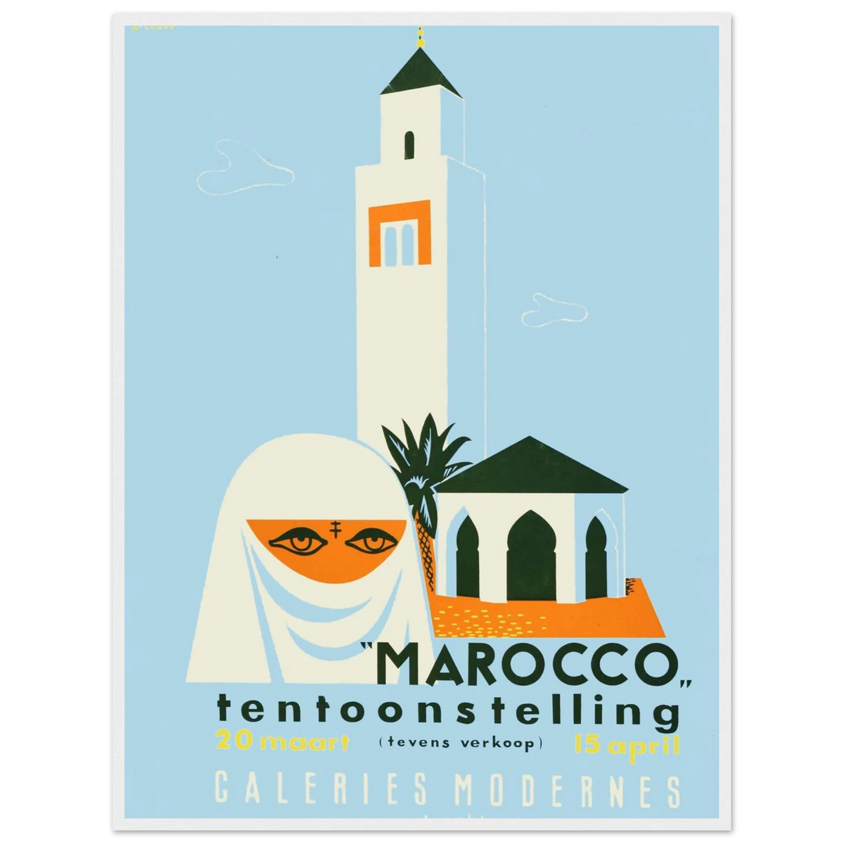 Vintage Morocco Travel Poster – interior presentation
