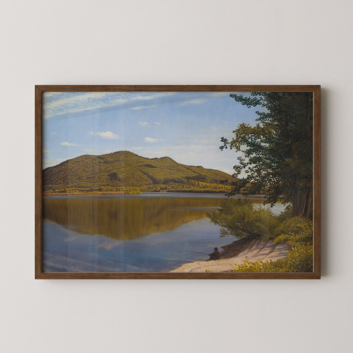Mount Tom by Thomas Charles Farrer, art print in a dark wood frame