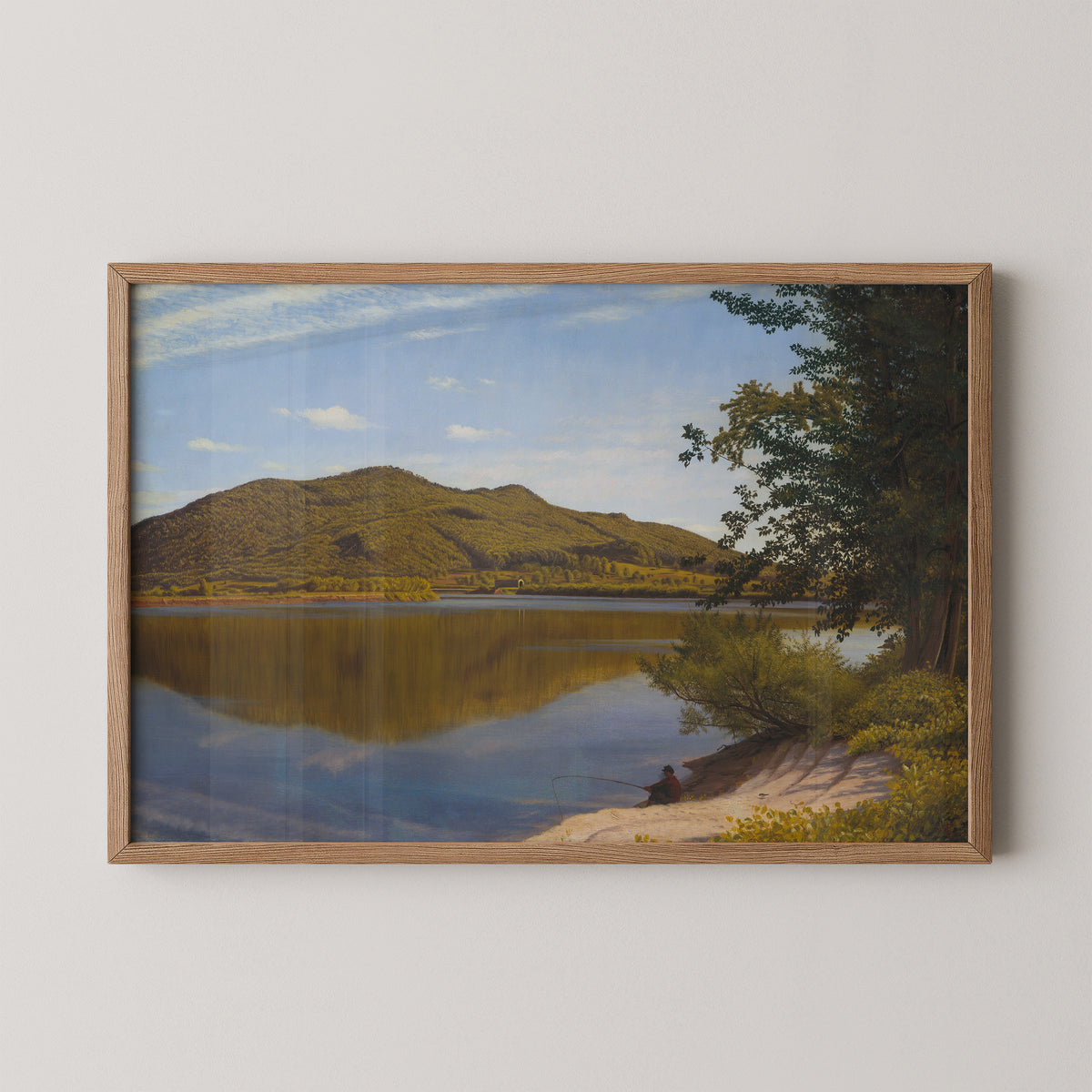 Mount Tom by Thomas Charles Farrer, art print in a natural wood frame