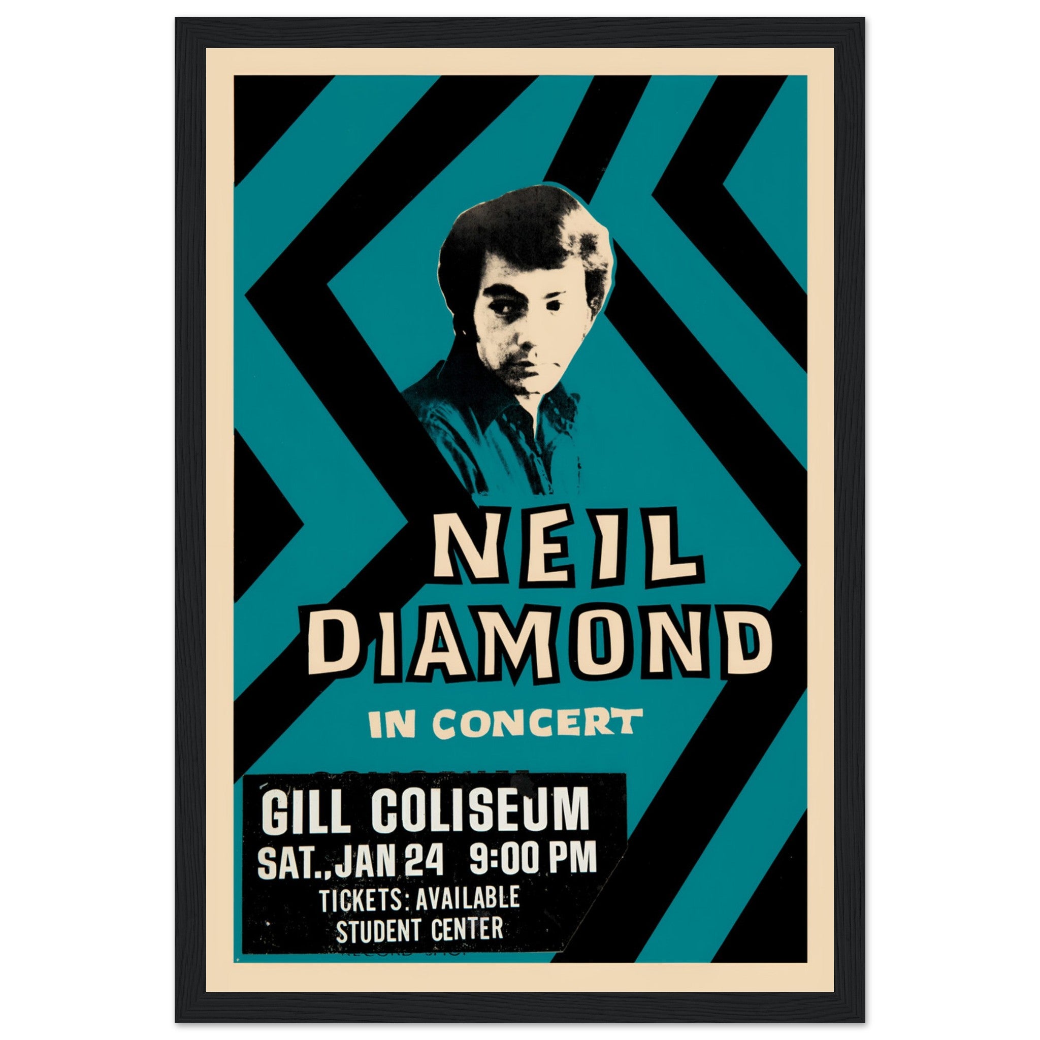 Pay tribute to the timeless music of Neil Diamond with this vintage concert poster. Featuring one of the most iconic performers in classic rock history, this poster is perfect for collectors and music lovers. Whether you're a lifelong fan or a new admirer, this Neil Diamond concert poster brings the spirit of his unforgettable performances to your home, office, or music room. Ideal for fans of vintage music memorabilia, classic rock, and concert posters. Shop now to own a piece of Neil Diamond's legendary l