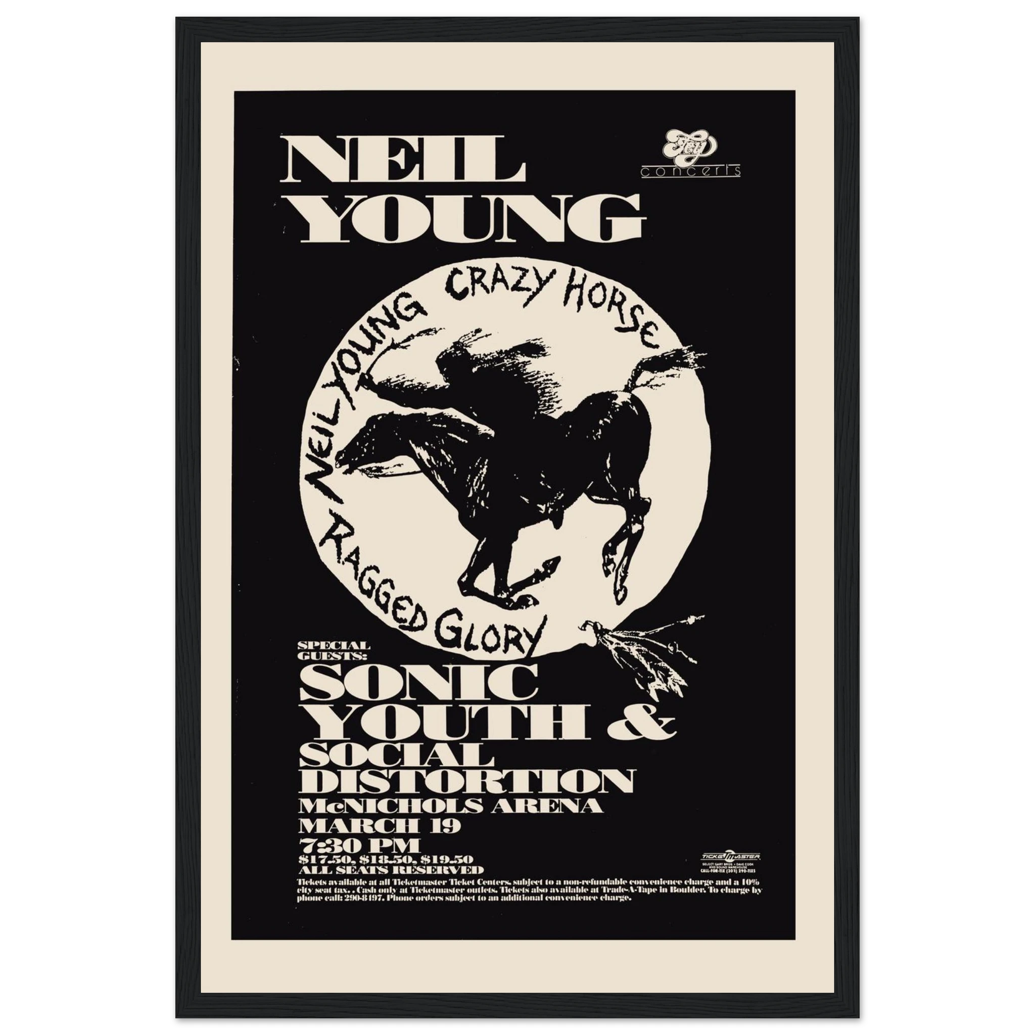 Capture the soul of folk rock history with this vintage Neil Young concert poster, a tribute to one of music’s most influential voices. With its classic design, raw aesthetic, and authentic vintage appeal, this poster channels the energy of Neil Young’s unforgettable live performances. Perfect for collectors, music enthusiasts, or anyone curating a retro-inspired space, this print adds a layer of depth, nostalgia, and authenticity to your decor. Printed on high-quality archival stock, it’s a timeless piece 