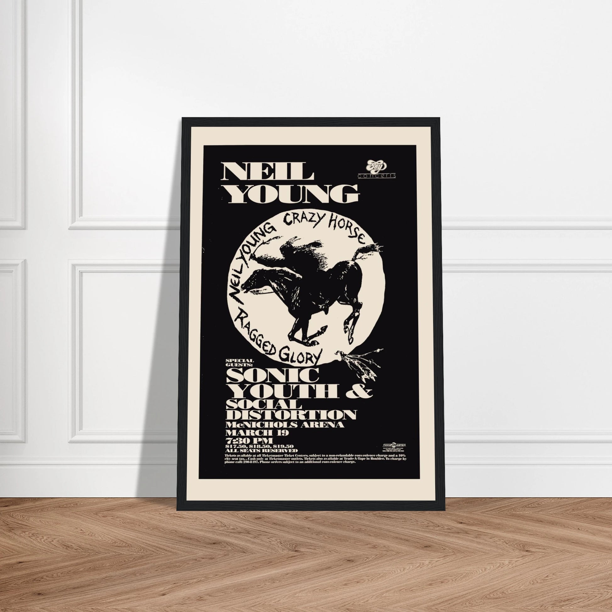 Capture the soul of folk rock history with this vintage Neil Young concert poster, a tribute to one of music’s most influential voices. With its classic design, raw aesthetic, and authentic vintage appeal, this poster channels the energy of Neil Young’s unforgettable live performances. Perfect for collectors, music enthusiasts, or anyone curating a retro-inspired space, this print adds a layer of depth, nostalgia, and authenticity to your decor. Printed on high-quality archival stock, it’s a timeless piece 