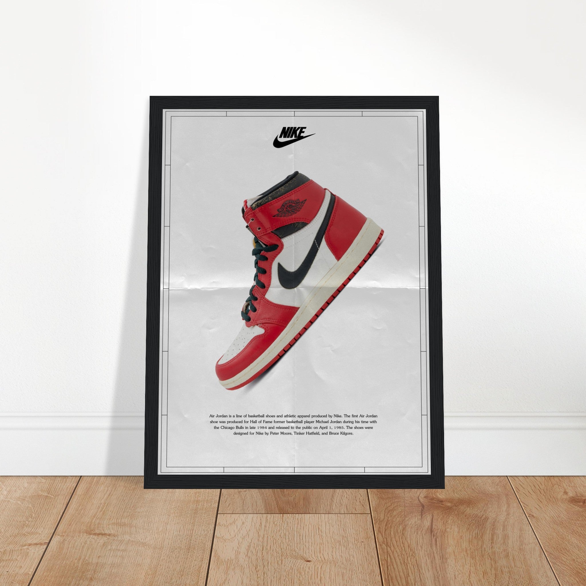 Iconic Nike Air Jordan vintage poster, celebrating classic sneaker culture. Perfect for collectors, sneakerheads & retro decor. Shop now!