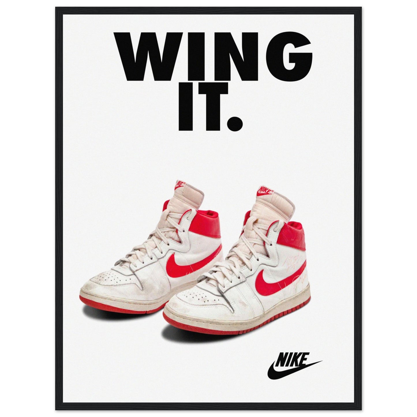 Retro Nike Air Jordan art print celebrating the iconic basketball sneaker — stylish decor for modern interiors and collectors.