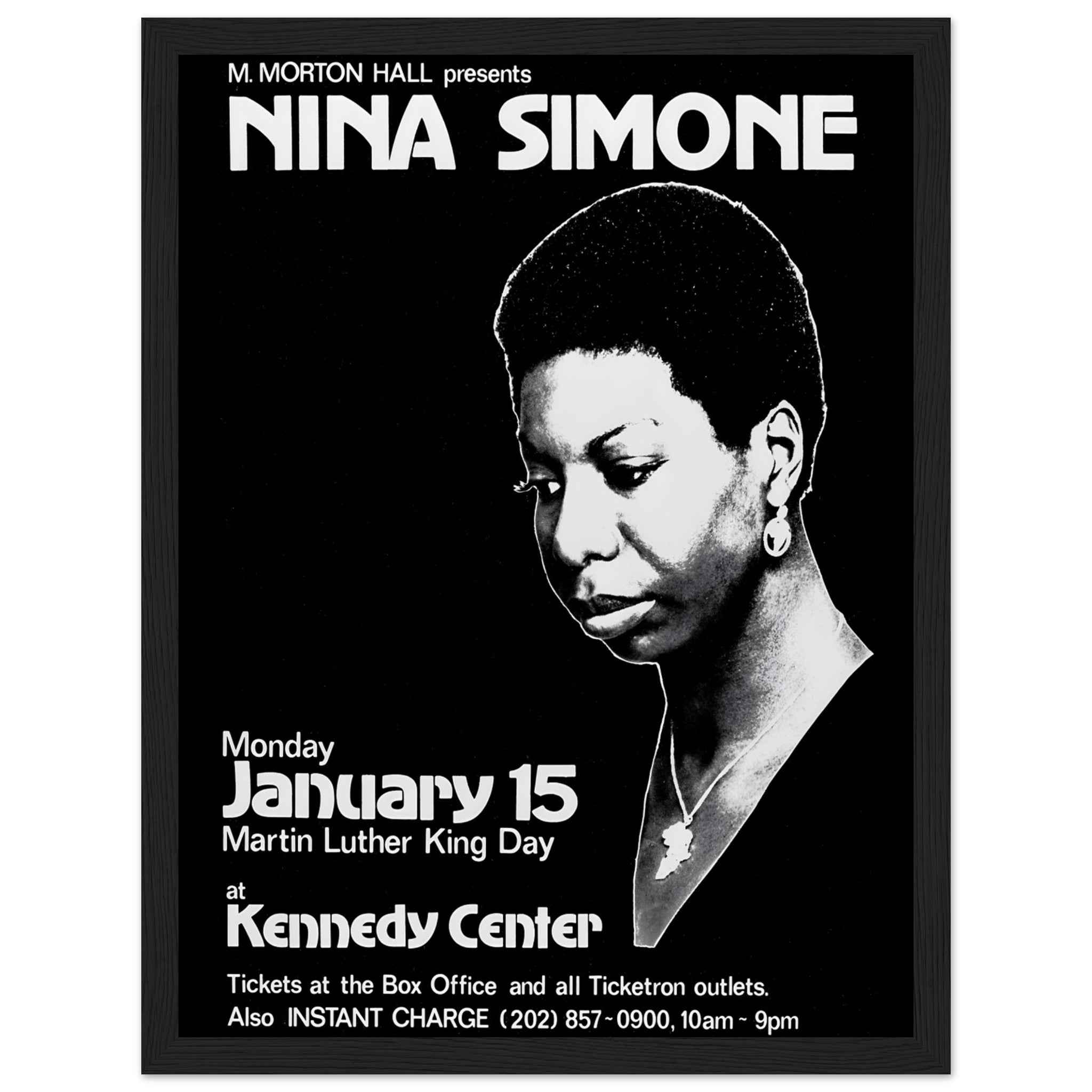 Honor the legendary Nina Simone with this vintage concert poster showcasing her timeless influence on jazz, blues, soul, and activism. Featuring a retro design with bold typography and classic imagery, this music wall art is perfect for jazz enthusiasts, vinyl collectors, and civil rights history buffs. A stylish addition to any home, studio, or gallery space.