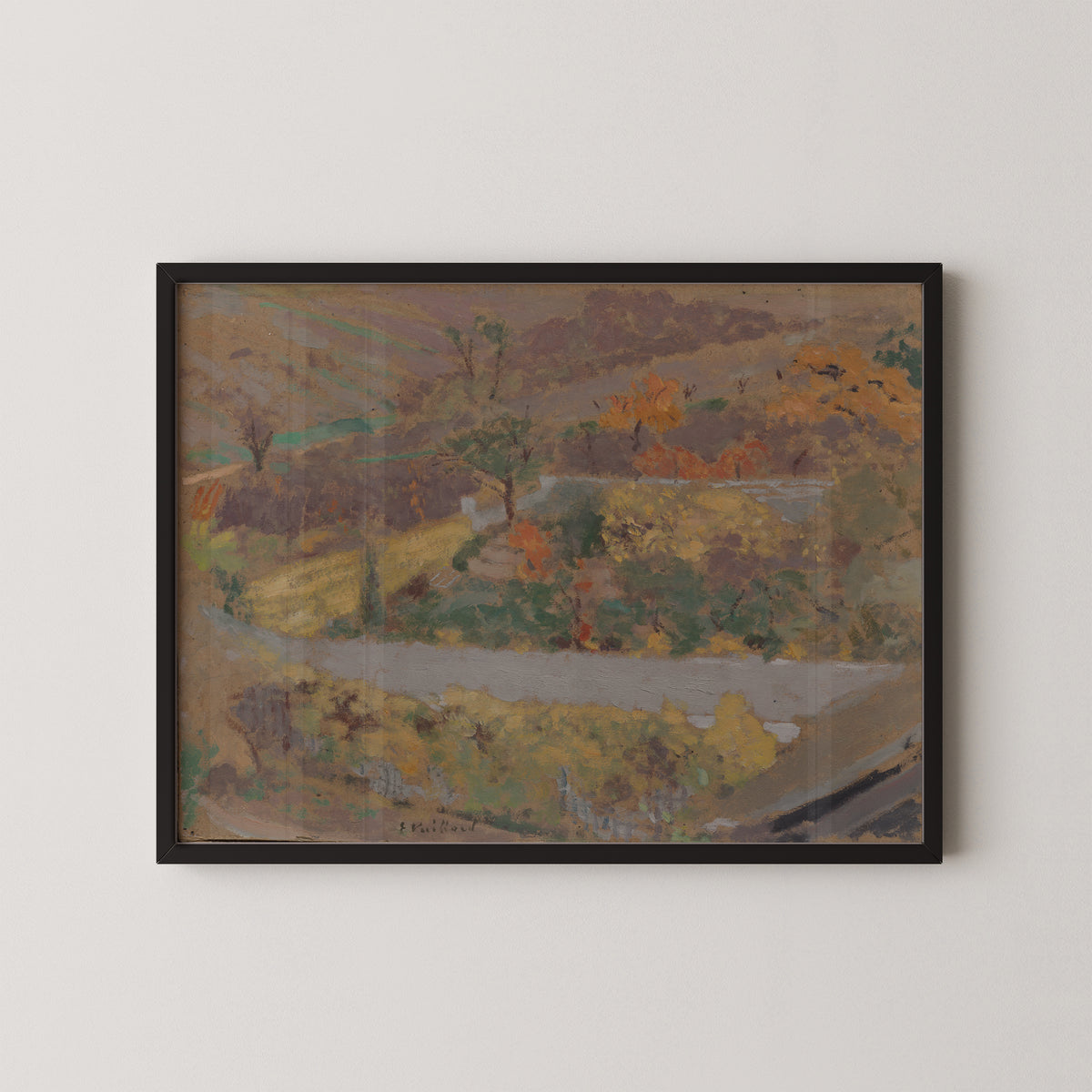 Orchard by Édouard Vuillard, art print in a black frame