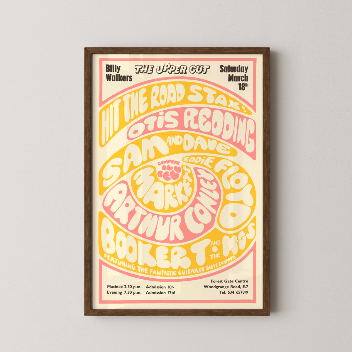 otis redding poster – darkwood frame mockup