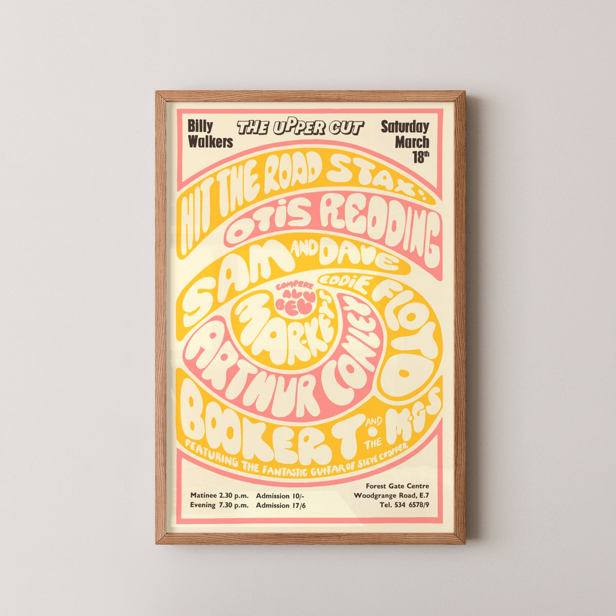 otis redding poster – wood frame mockup
