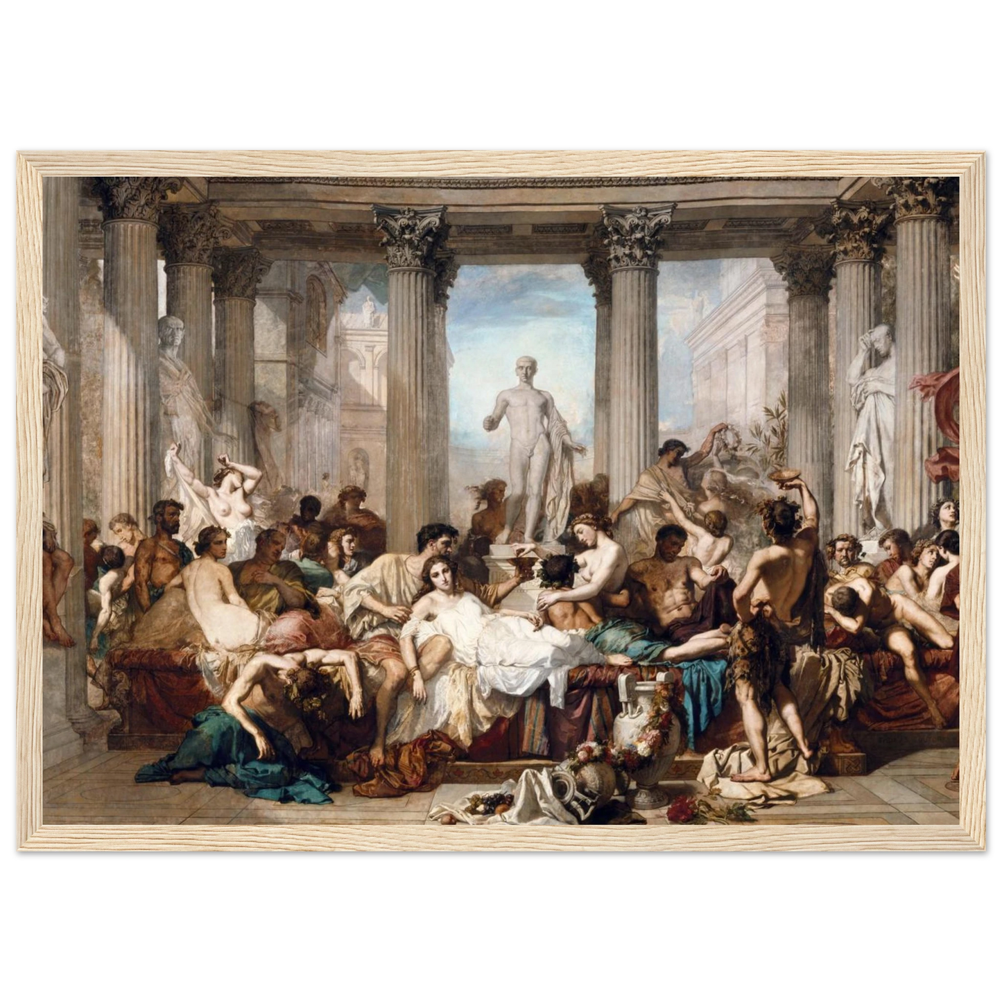 Classical decor wall poster of Couture’s Romans in Their Decadence, ideal for lovers of epic historical scenes and Roman history art