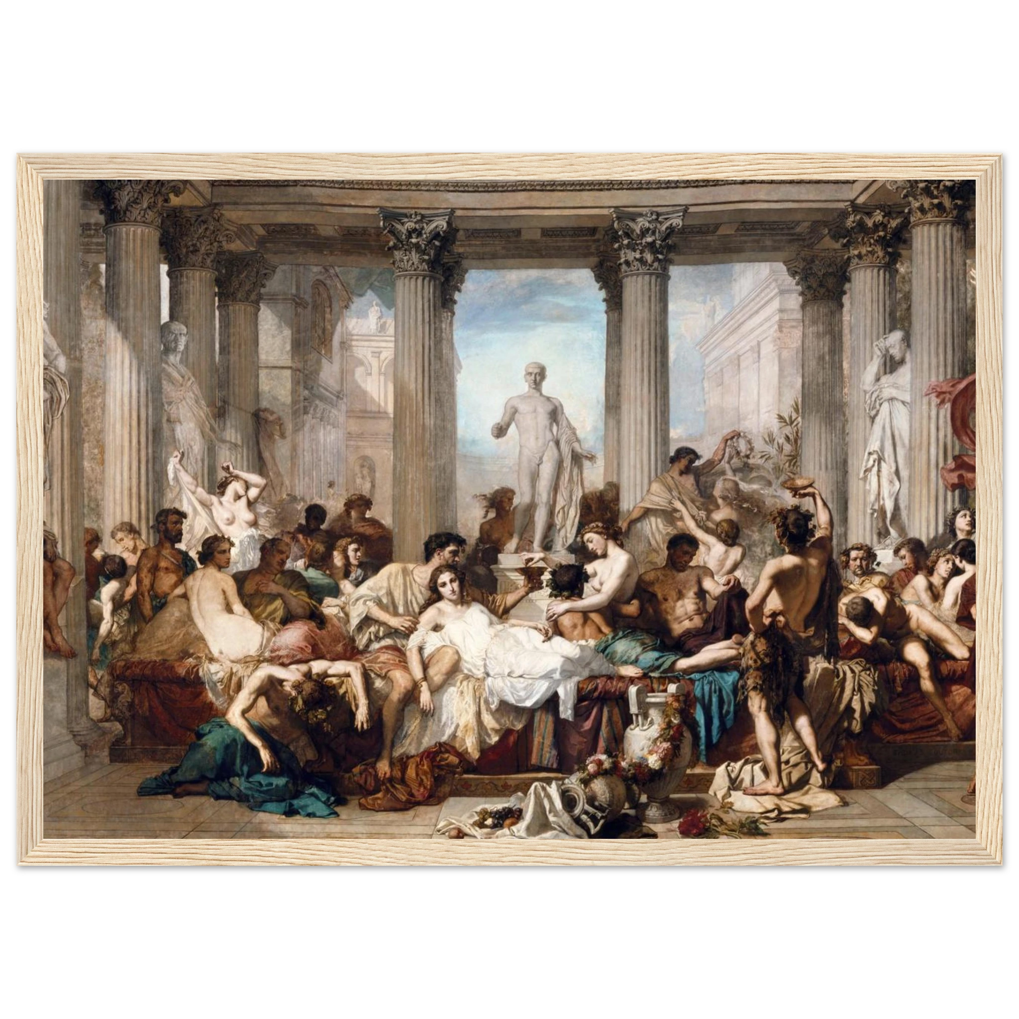 Classical decor wall poster of Couture’s Romans in Their Decadence, ideal for lovers of epic historical scenes and Roman history art