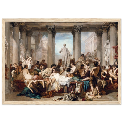 Classical decor wall poster of Couture’s Romans in Their Decadence, ideal for lovers of epic historical scenes and Roman history art