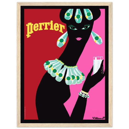 Perrier collectible vintage advertising artwork with unique graphic style and bright colors