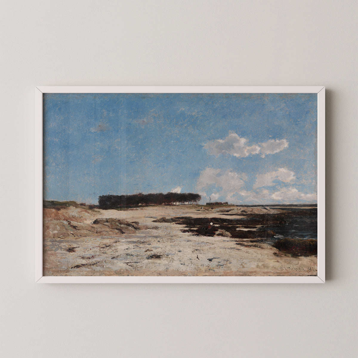 Pointe de Cabellou, Brittany by William L. Picknell, art print in a white frame