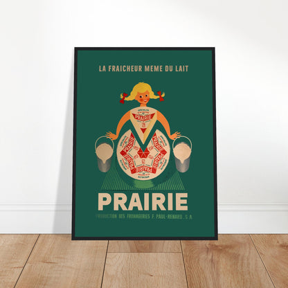 Discover this Prairie French Cheese poster, a charming addition to any kitchen. Featuring classic French cheese designs, it's perfect for food lovers and kitchen décor. Shop now for this vintage food art!
