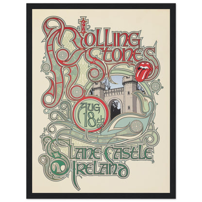 Legendary Rolling Stones Ireland concert poster! Perfect for rock fans, collectors, and lovers of vintage music memorabilia. Shop now for timeless wall art!