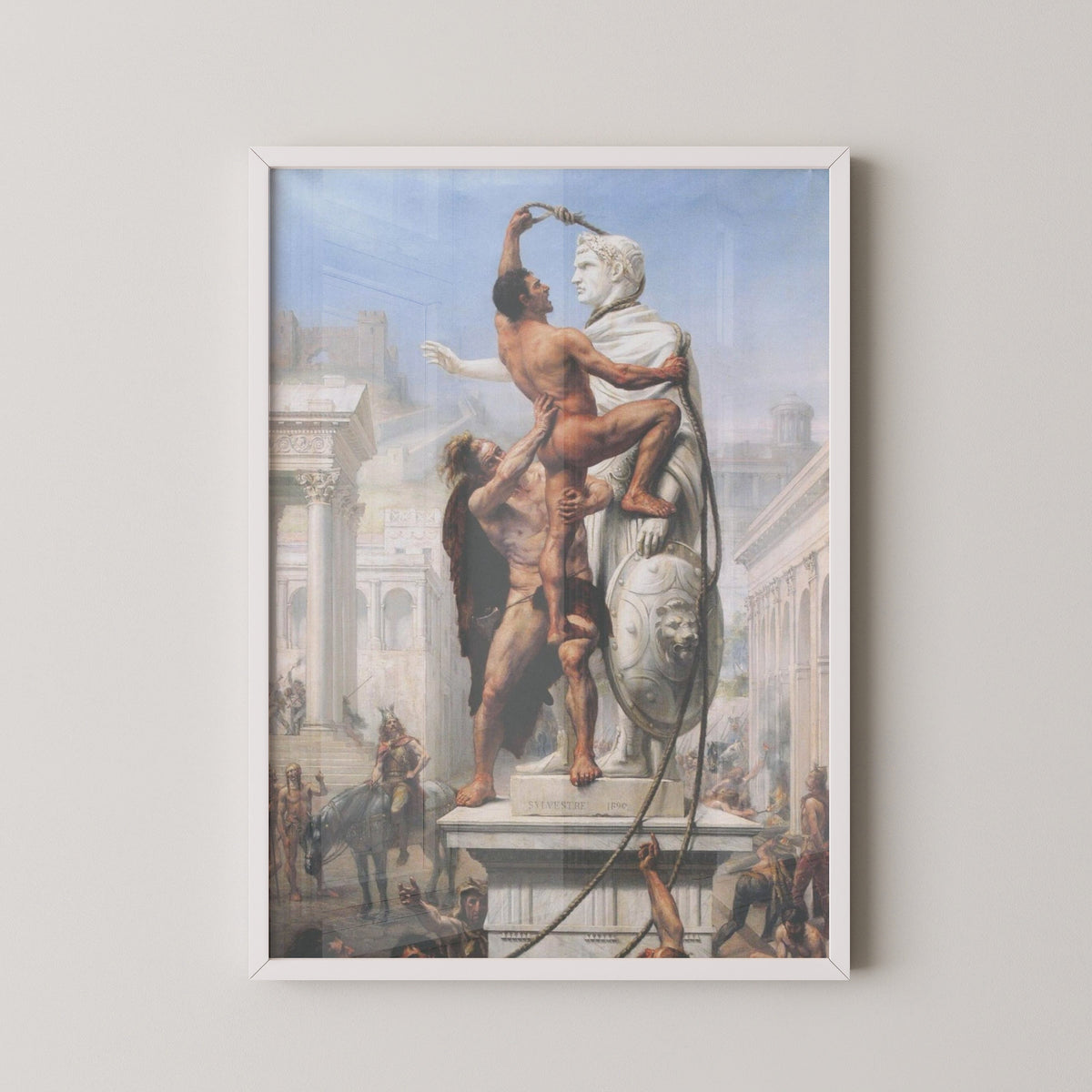 Sack of Rome poster – white frame mockup
