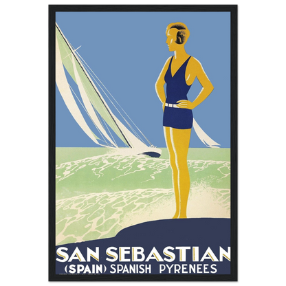 Capture the breezy charm of Spain’s northern coast with this San Sebastián Sea Poster, a vintage-style tribute to the beauty of the Basque seaside. Featuring the iconic La Concha Bay, rolling waves, and coastal serenity, this artwork blends maritime elegance with timeless Spanish travel poster flair. Ideal for fans of European beach destinations, retro nautical decor, or collectors of Spanish coastal art, this piece brings a fresh, airy vibe to any space—whether it's a living room, beach house, or gallery w