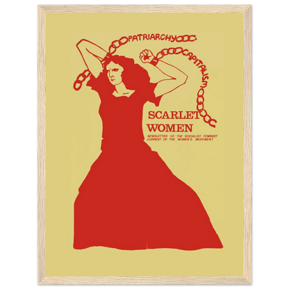 Socialist realism-inspired poster print featuring a strong female figure symbolizing equality, anti-patriarchy, and class struggle.