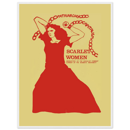Socialist woman poster featuring bold anti-capitalist and feminist artwork inspired by socialist realism and revolutionary propaganda design.