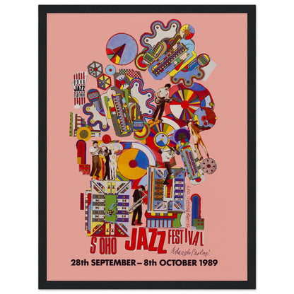Rare Soho Jazz Festival 1989 poster capturing the vibrant atmosphere of the iconic event. Perfect for jazz lovers, collectors, and vintage music art enthusiasts.