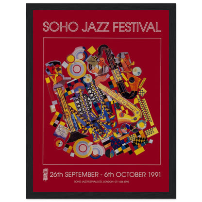 Experience the rhythm of London’s legendary jazz scene with this Soho Jazz Festival 1991 poster. Featuring vibrant typography, classic festival artwork, and a tribute to jazz greats, this vintage music print is perfect for jazz lovers, collectors of concert memorabilia, and fans of festival history. Whether displayed in a music room, bar, or studio, this Soho Jazz Festival poster brings the energy of live performances and timeless jazz culture into your space. Order now and own a piece of jazz history!