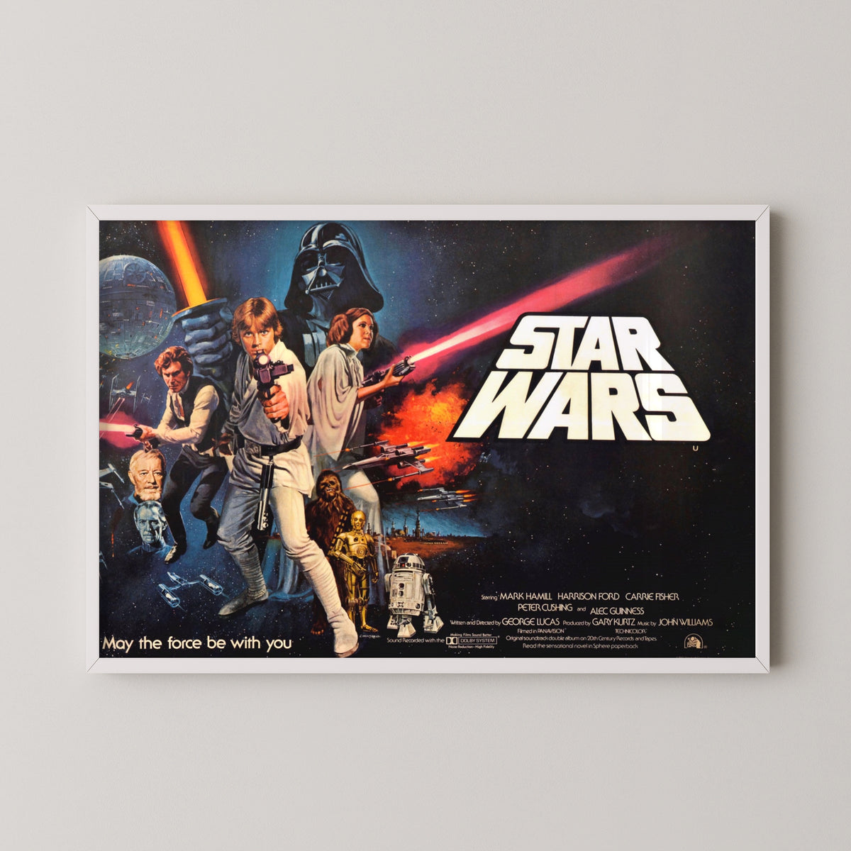 Star Wars Vintage Poster – Classic Sci-Fi Movie Art – white frame mockup