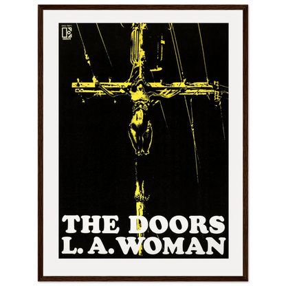 Music decor print of The Doors – L.A. Woman album artwork, ideal wall art for rock lovers, studios, or retro-themed interiors.